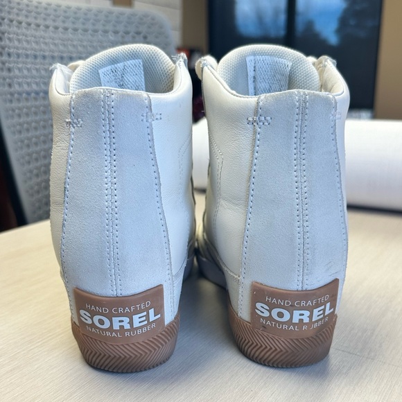 SOREL Out N About Wedge Sneaker White Size 8 - Picture 6 of 8